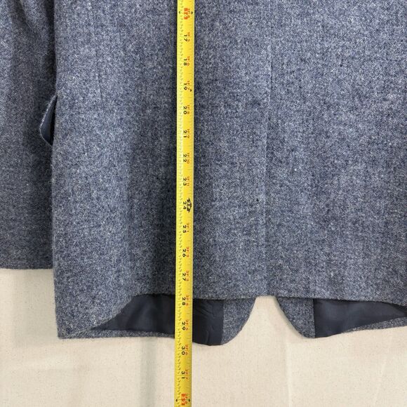 Vintage Harris Tweed 100% Wool Blue Gray Mens Sport Coat 40 Made in USA - Picture 11 of 13